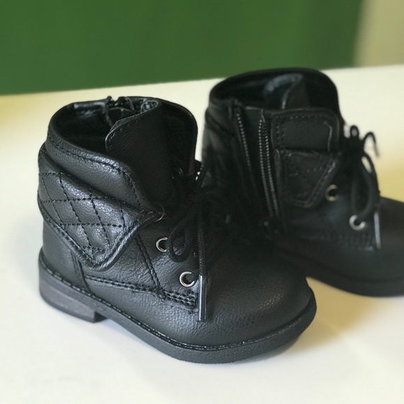 Garanimals Baby Girls Combat Boot Black Color New - Picture 2 of 8